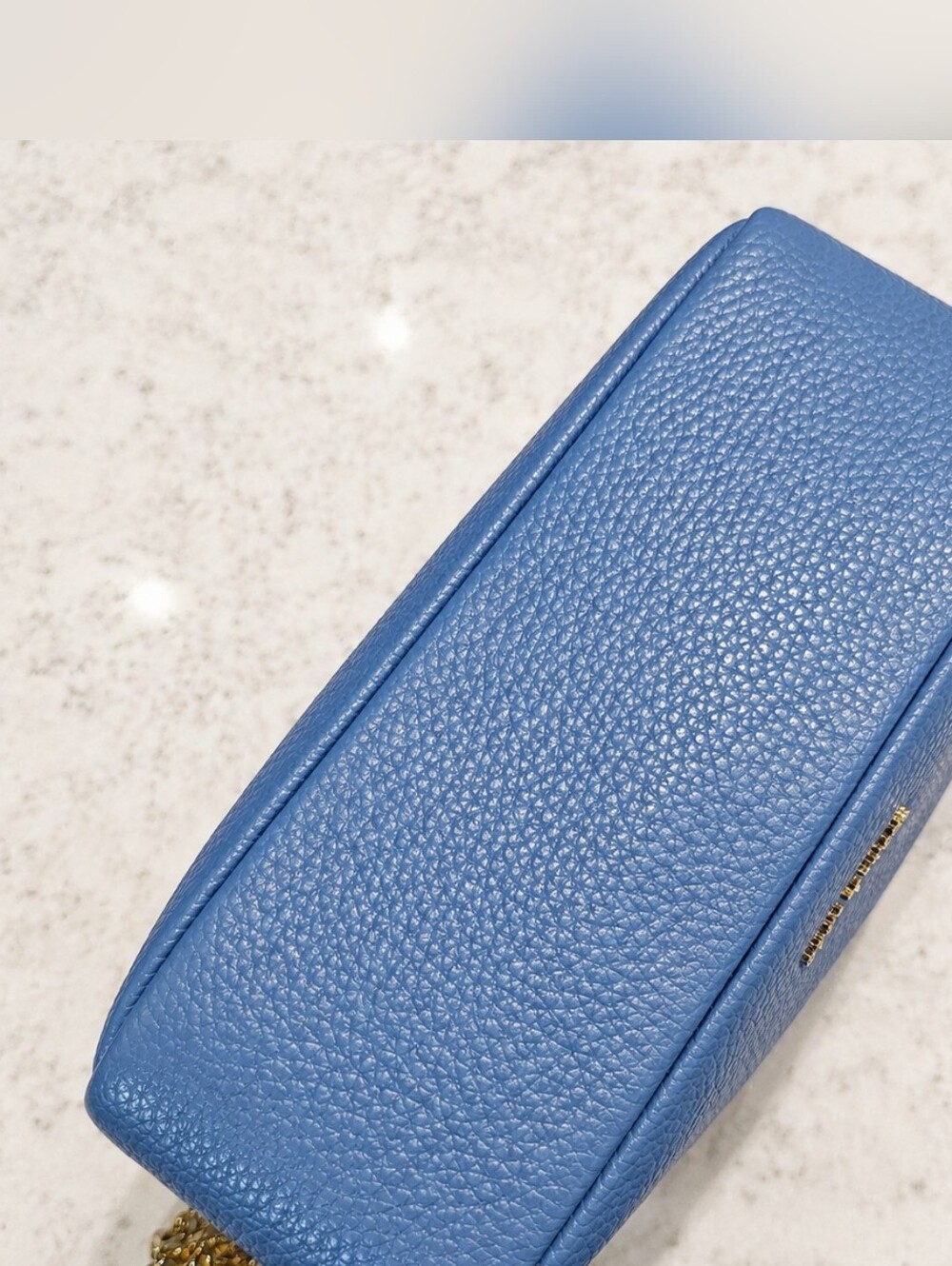 NWT Michael Kors Bryant Medium Camera Crossbody French Blue Pebbled Leather - Picture 5 of 9